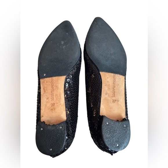 Manolo Blahnik black sequin flats - Picture 5 of 7